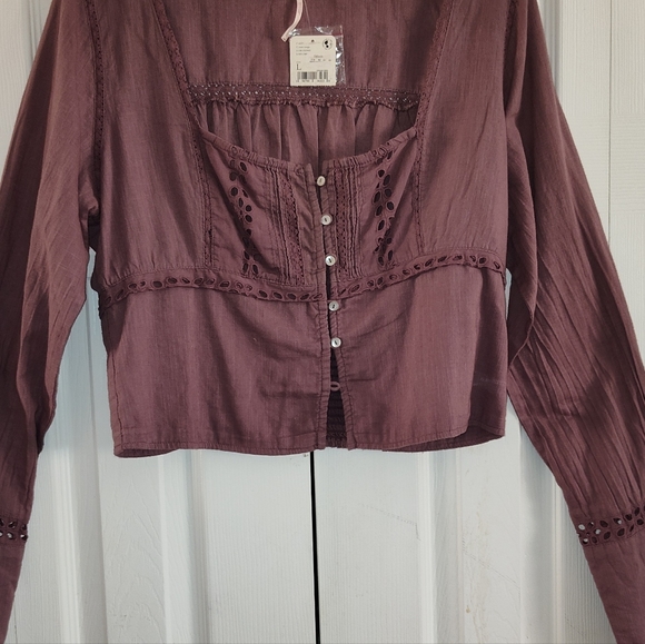 NWT Free People Joie Blouse, Size L. - Picture 7 of 8